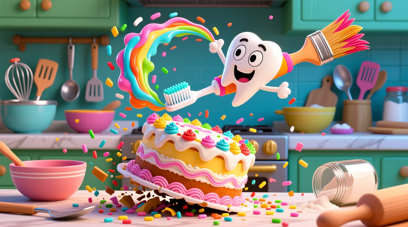 Avoid a Cake Decorating Disaster by Drawing with a Toothpick